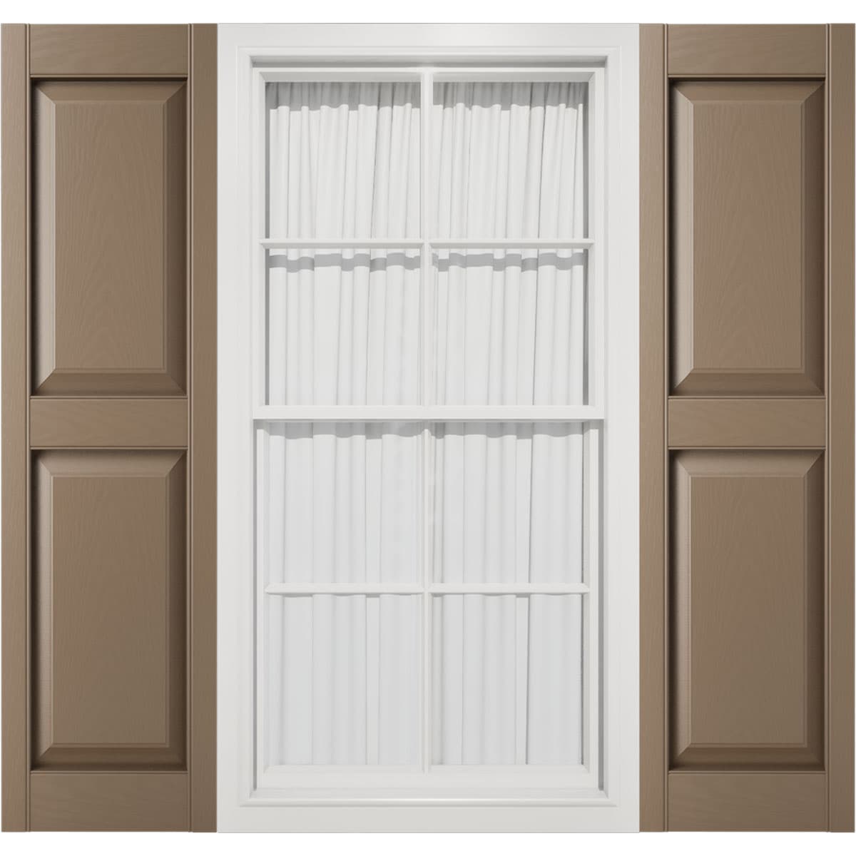 TailorMade Two Equal Panels, Raised Panel Shutters