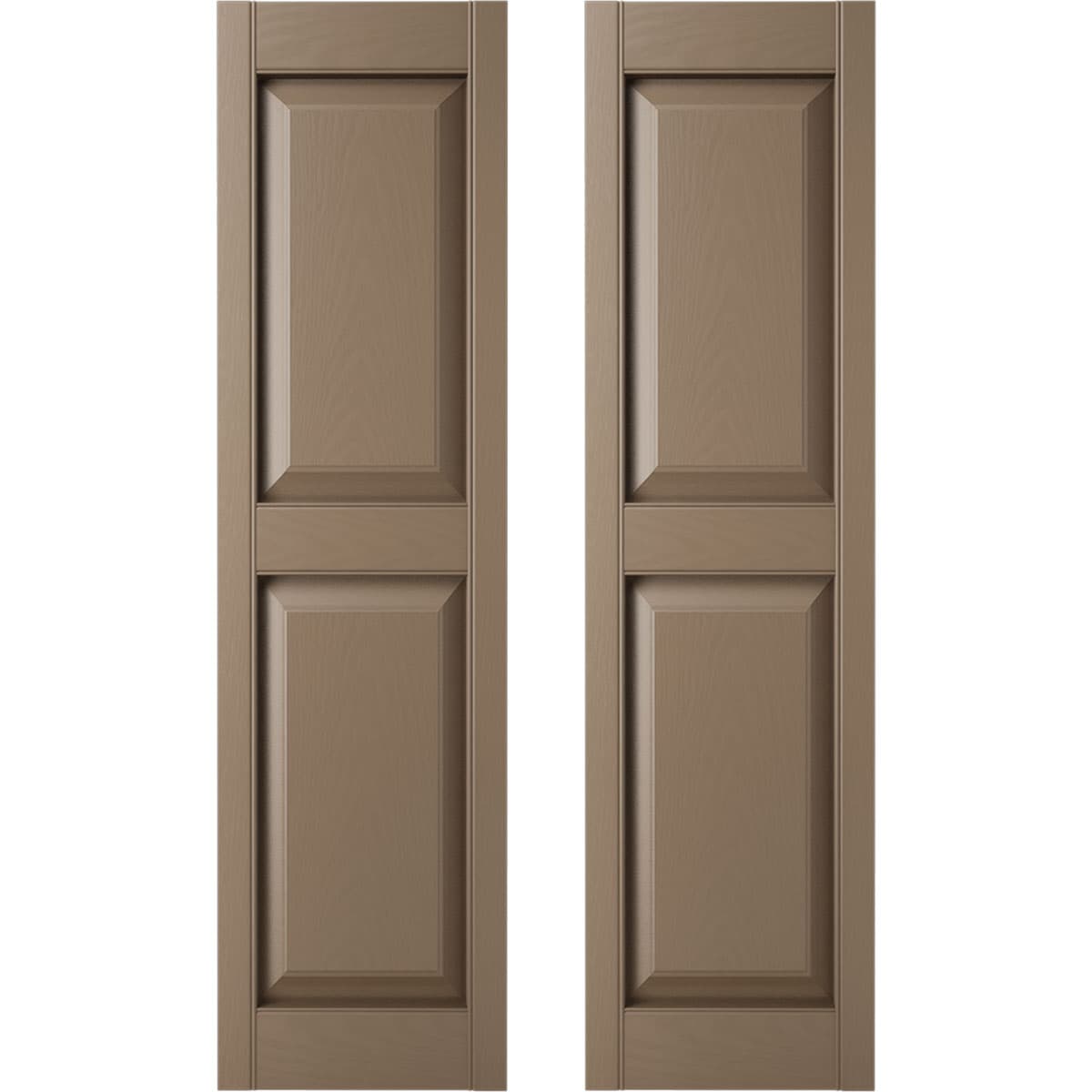 TailorMade Two Equal Panels, Raised Panel Shutters